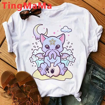 Pastel Goth tshirt 남자 만화 하라주쿠 tshirt 남자 만화 하라주쿠 2000s 옷
