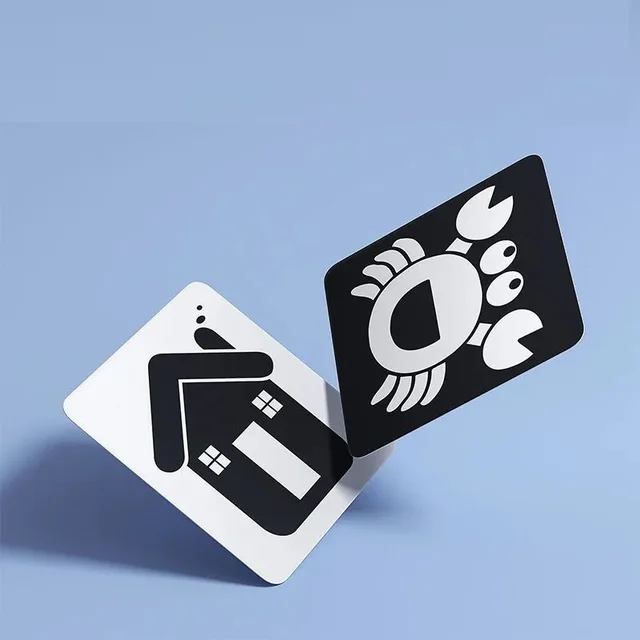 Baby Visual Stimulation Card Black White Flash Cards High Contrast For Newborn Early Development Learning Montessori Aids Toys 4