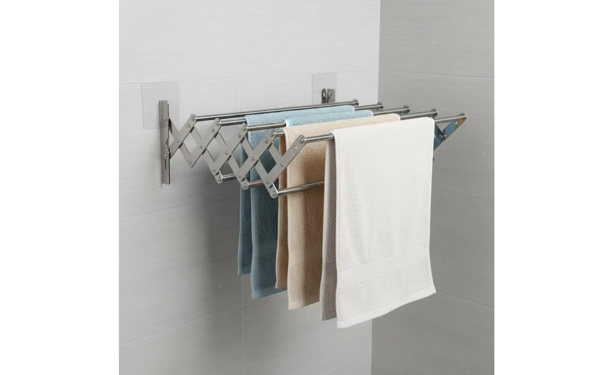 Retractable Towel Rack Multifunctional Stainless Steel Bathroom Rack Stainless Steel Towel Shelf Waterproof for Barbershop