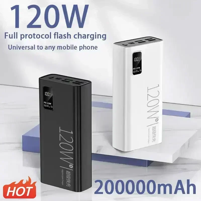 50000mah Powerbank Wie Oft Handy Laden 120W Super Fast Charging 50000mAh Power Bank 100% Sufficient Capacity