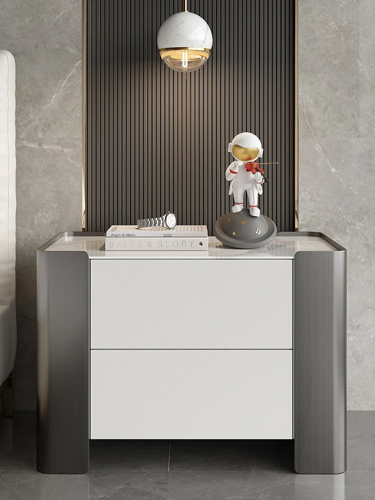 

Роскошный итальянский прикроватный столик, простая спальня, прикроватный шкаф для хранения, современный и креативный шкаф для хранения