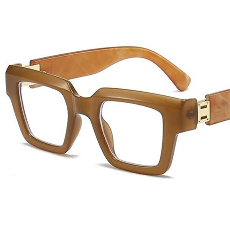 

Fashion Anti-Blue Light Glasses Unisex Ink Color Optical Eyeglass Oversize Frame Spectacles Personality Temples Eyewear Google