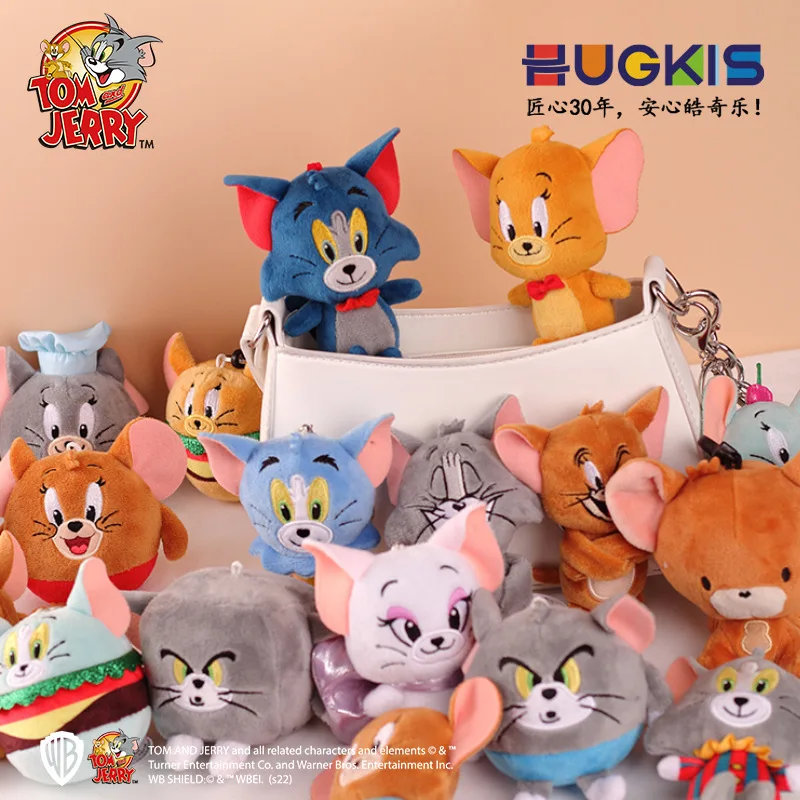 Cartoon Tom And Jerry Cute Tom The Cat And Jerry The Mouse Farcito Anime Peluche Bambole Giocattoli Kawaii Portachiavi Borsa Ciondolo Regali Per Bambi