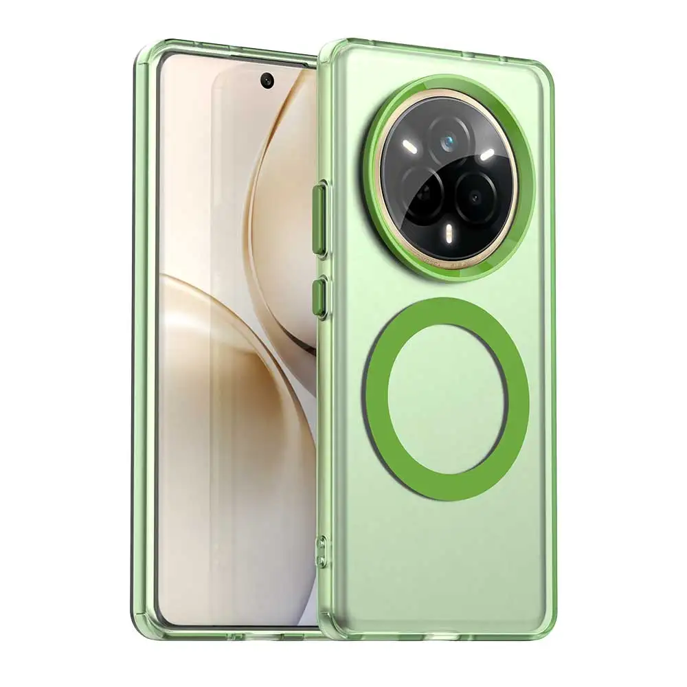 Magnetic Wireless Charging Case with Candy Colors and Transparent Back