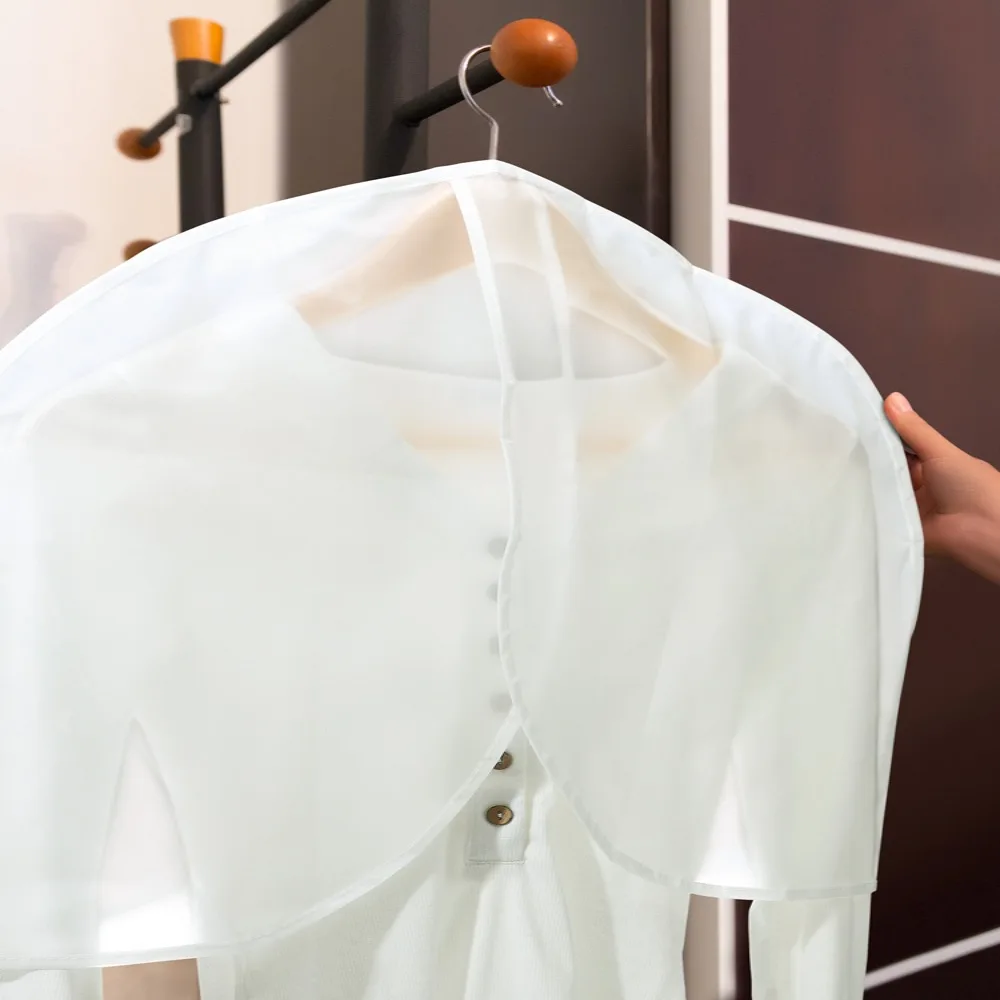 간편하게 접근 가능한 투명 의류 먼지 커버, 간단하게 걸 수 있는 옷장 정리함, 반길이 방진 의류 보관 가방, 침실용