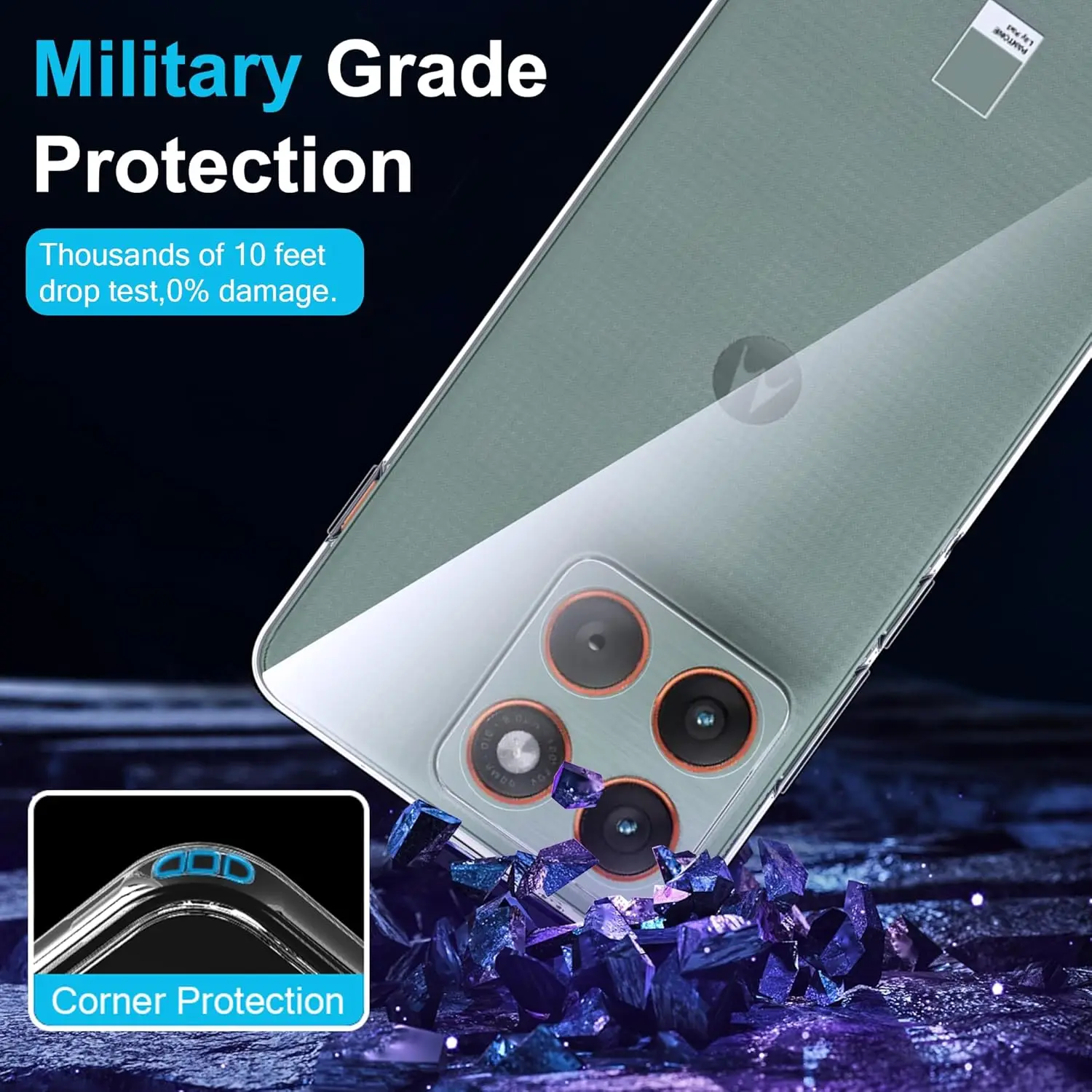 Ultra Thin Clear Soft TPU Camera Protection Phone Case Cover