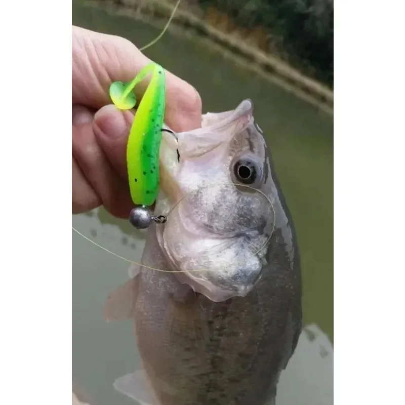 Thread T-tail Road Subdual Color Soft Bait Soft Worm Lead Head Hook T-tail Maggot Perch Mandarin Fish Fake Bait