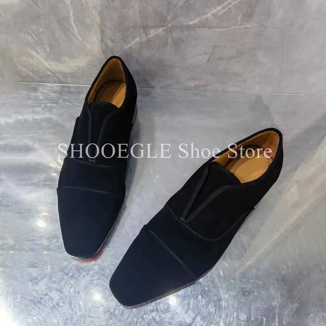 Leisure Suede Men's Loafers Office Business Dress Wedding Shoes