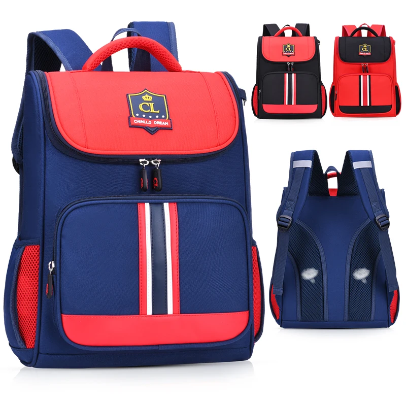 

Student Backpack Simple Style Solid Color Large Capacity Student Schoolbag Backpack Unisex Book Bags For Teenager Boys Children