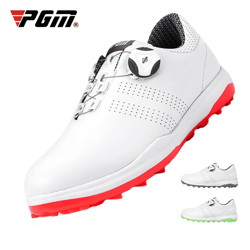 

PGM Women Golf Shoes Waterproof Lightweight Knob Buckle Shoelace Sneakers Ladies Breathable Non-Slip Trainers Shoes XZ165