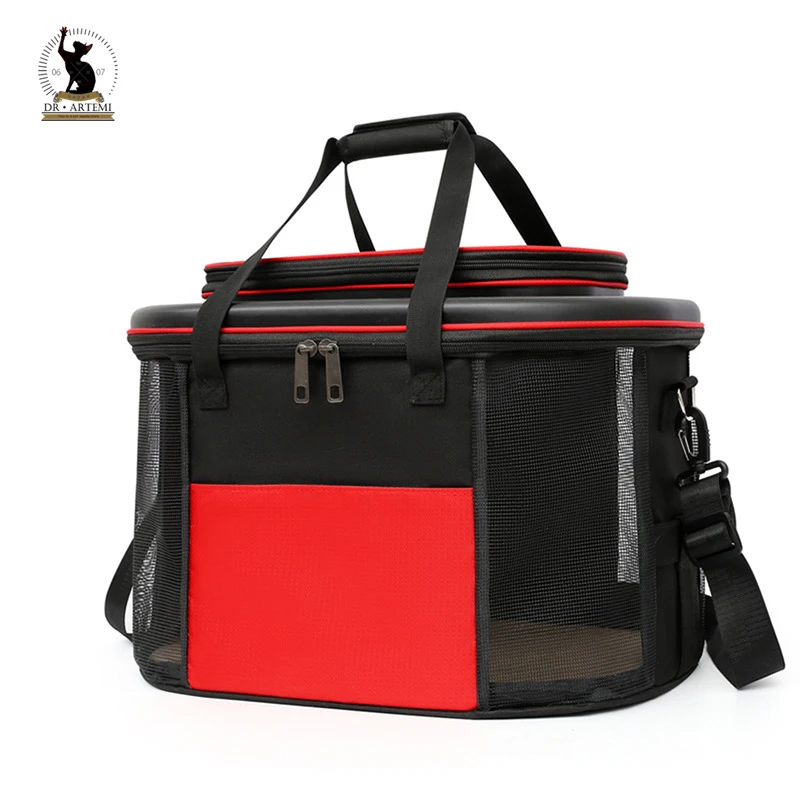 

Pet Cat Dog Carriers Bag Outgoing Travel Pets Carrier Handbag Zippers Foldable Dog Car Carriers Breathable Poop Bags Dogs