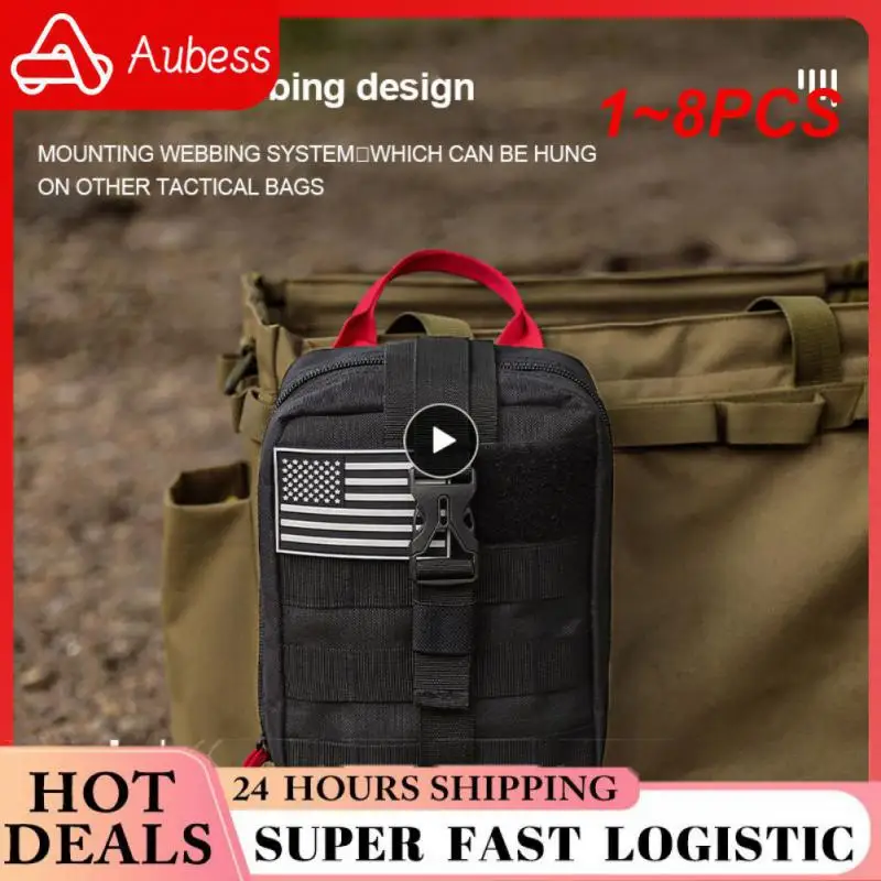 

1~8PCS Outdoor First Aid Kit Tactical Molle Bag Military EDC Waist Pack Hunting Camping Climbing Emergency Survival Bag