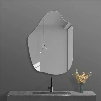 Specchio acrilico irregolare per bagno di diverse dimensioni Specchio da parete infrangibile a forma di nuvola Adesivi acrilici Specchio per soggiorno 1