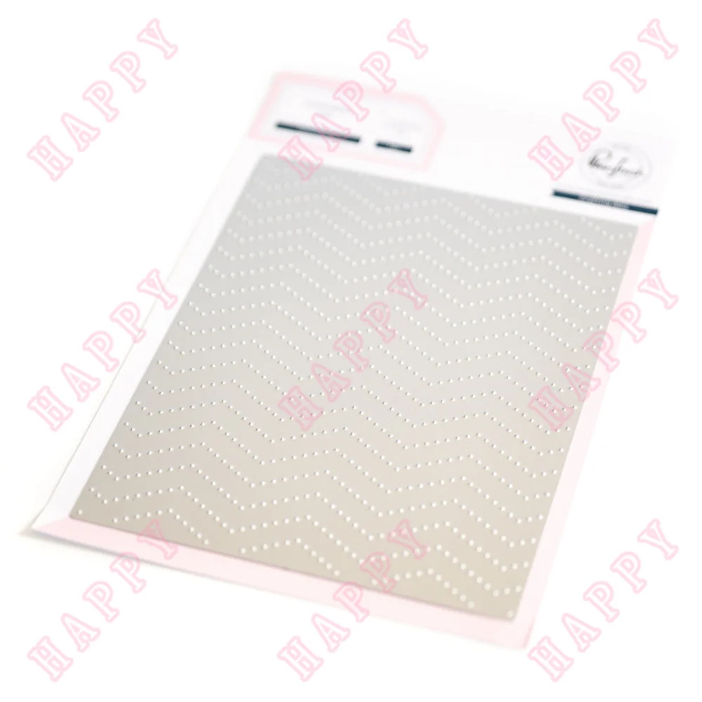 

Metal Craft Cutting Dies Dotted Chevron Coverplate For DIY Scrapbooking Paper Craft Handmade Make Album Card Embossing Template