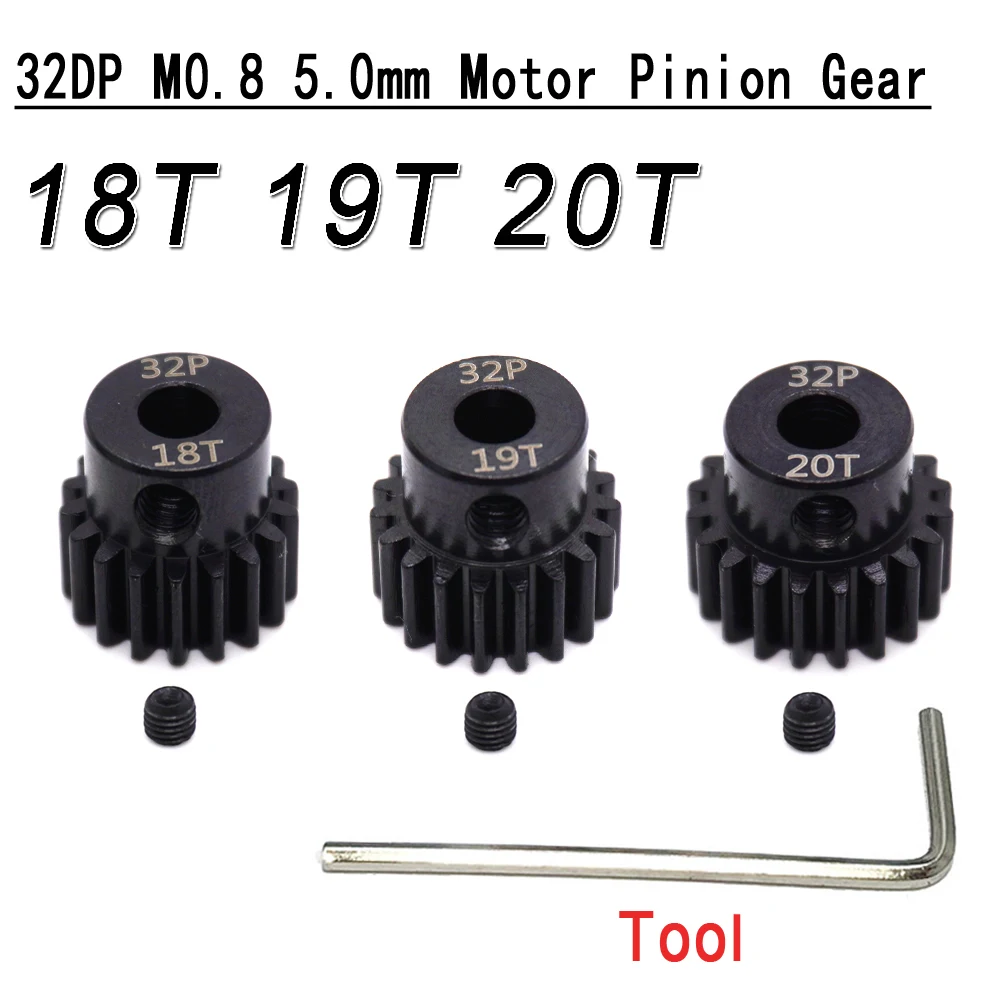 Pignons moteur RC 12T-24T 3.175mm/5.0mm Lot de 3