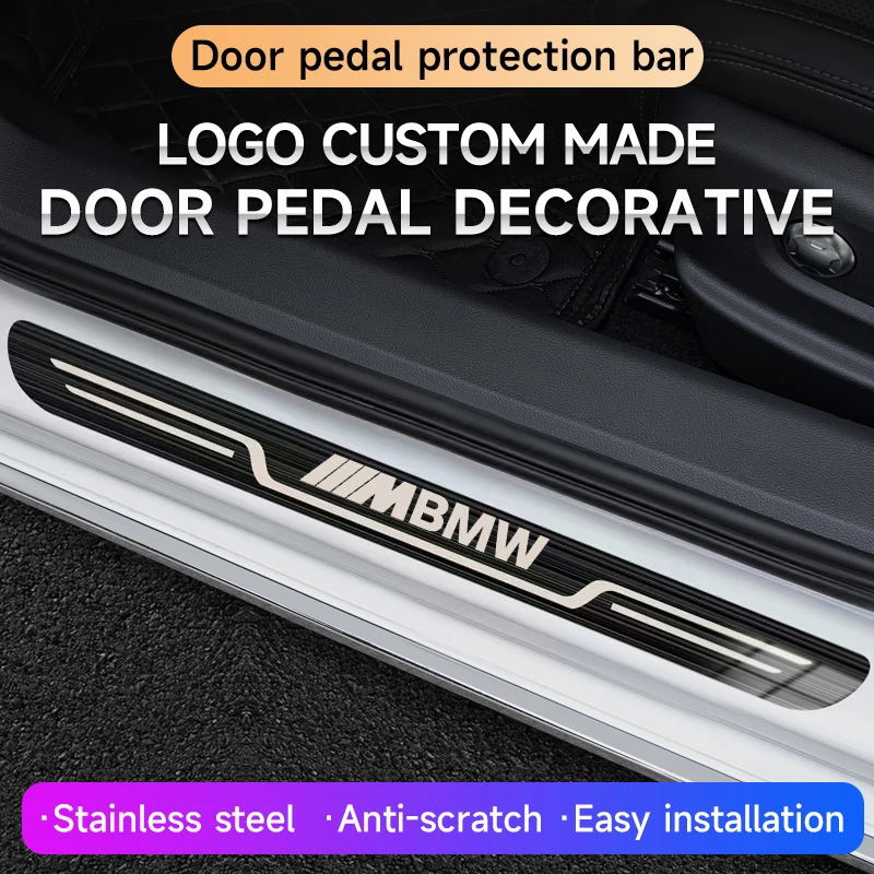 Car Door Sill Scuff Plate Anti-Scratch Seal Tang Protection For BMW M M3 M5 X1 X3 X5 X6 E90 E91 E92 E93 M3 E60