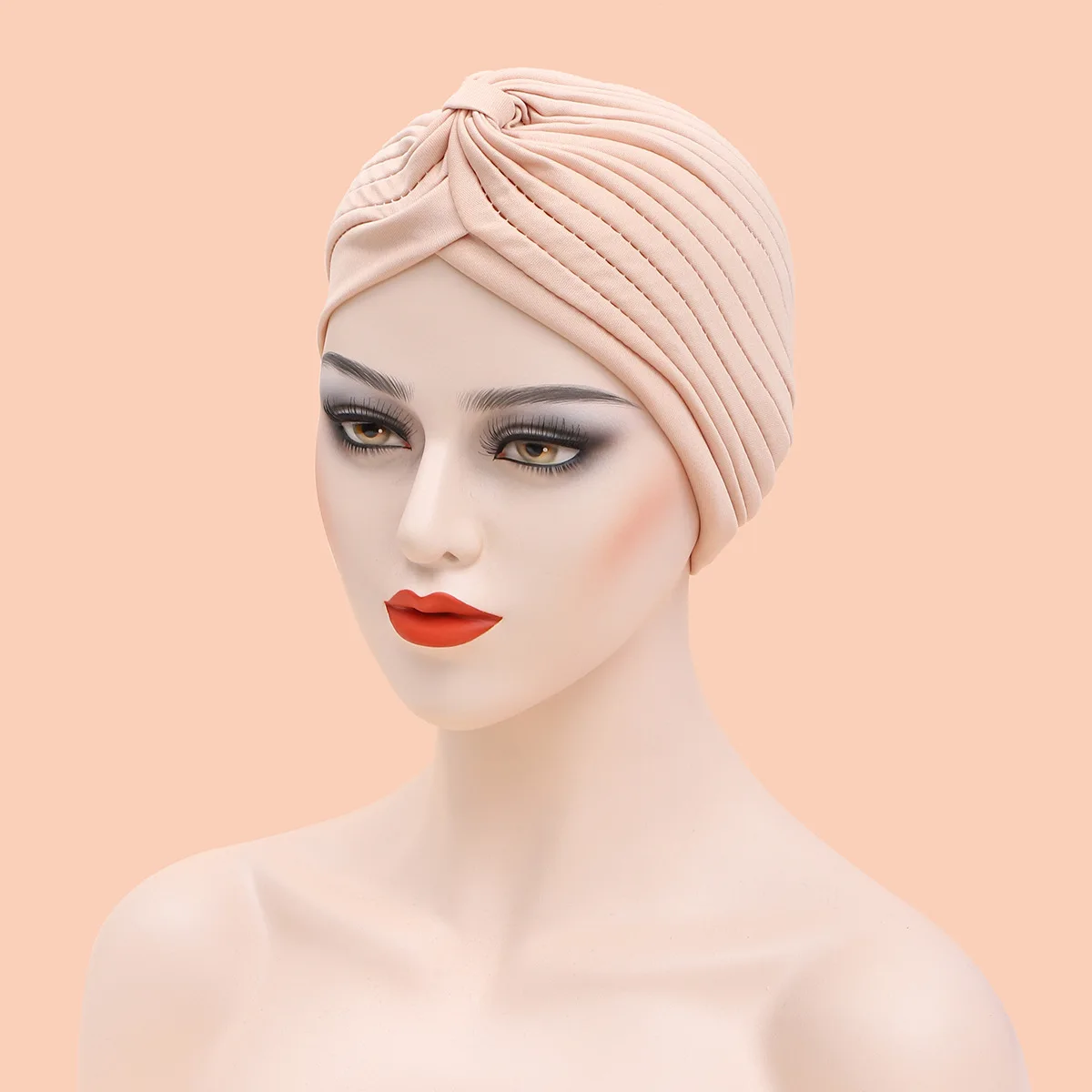 Women Muslim Hood Cap Pure Color New Lady Headscarf Hats Female Stitching Forehead Cross National Caps Girls Indian Hats 6