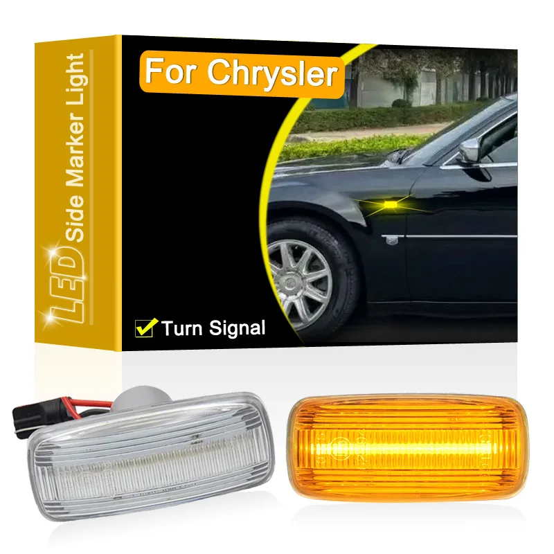 

12V Clear Lens LED Side Marker Lamp Assembly For Chrysler 200 300C Sebring Blinker Turn Signal Light