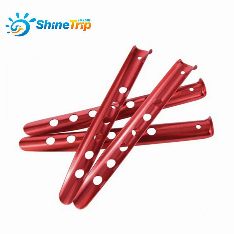 

4PC ShineTrip 23cm 31cm Aluminum U-Shaped Tent Nail Tent Stakes Snow Peg Sand Peg Outdoor Camping Hiking Beach Tent Accessories