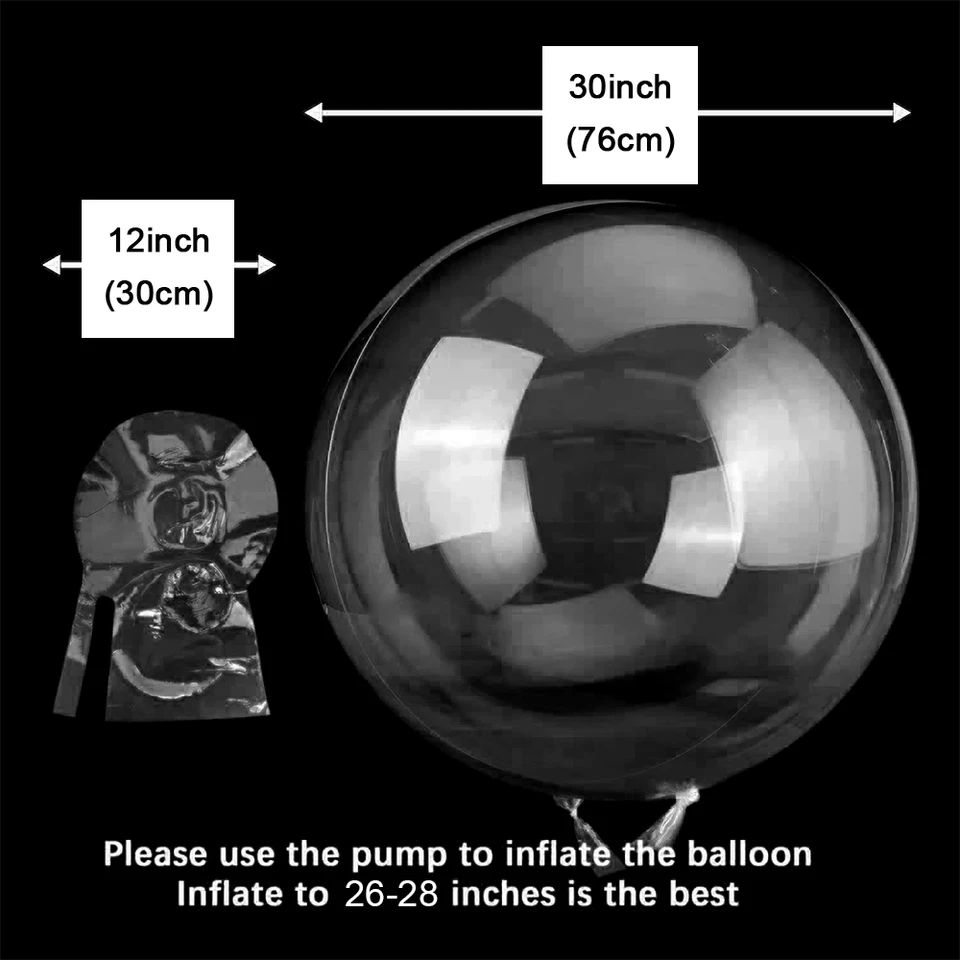 Palloncini a bolle trasparenti da 1/2/5 pezzi 10-36 pollici personalizzati Globos ad elio ad aria trasparente per decorazioni per feste di matrimonio di natale di compleanno  15
