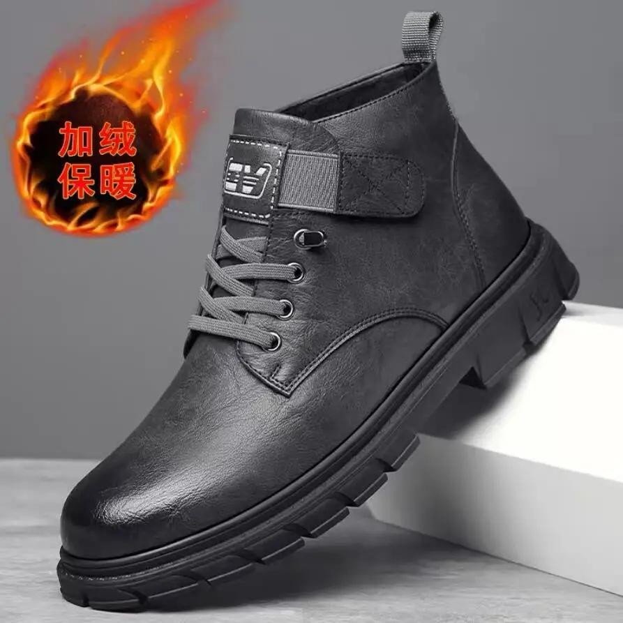 

Winter Warm Genuine Leather Men Boots Classic Men Ankle Boots Comfy Durable Men's Hiking Boots Erkek Bot Botas Tacticas Hombre