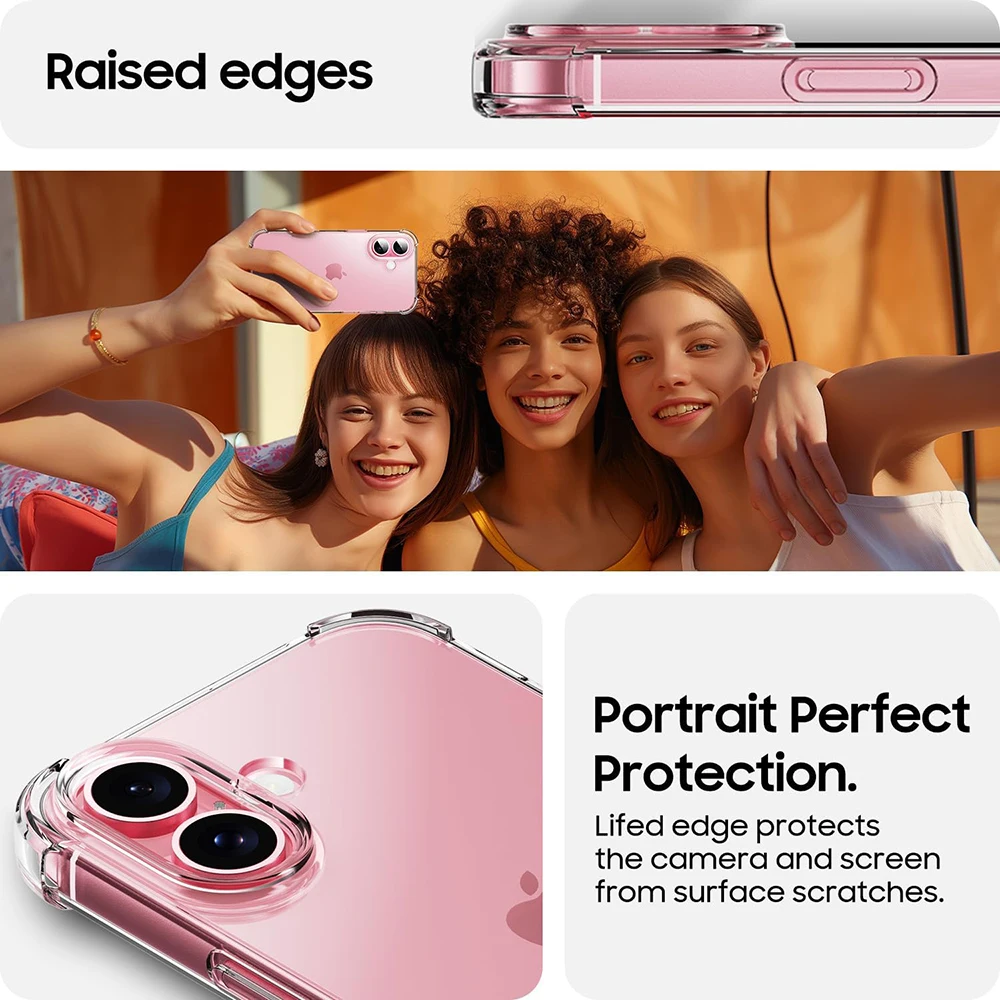 Shockproof Silicone Soft Case - Ultra Thin Clear Back Cover & Slim Shell
