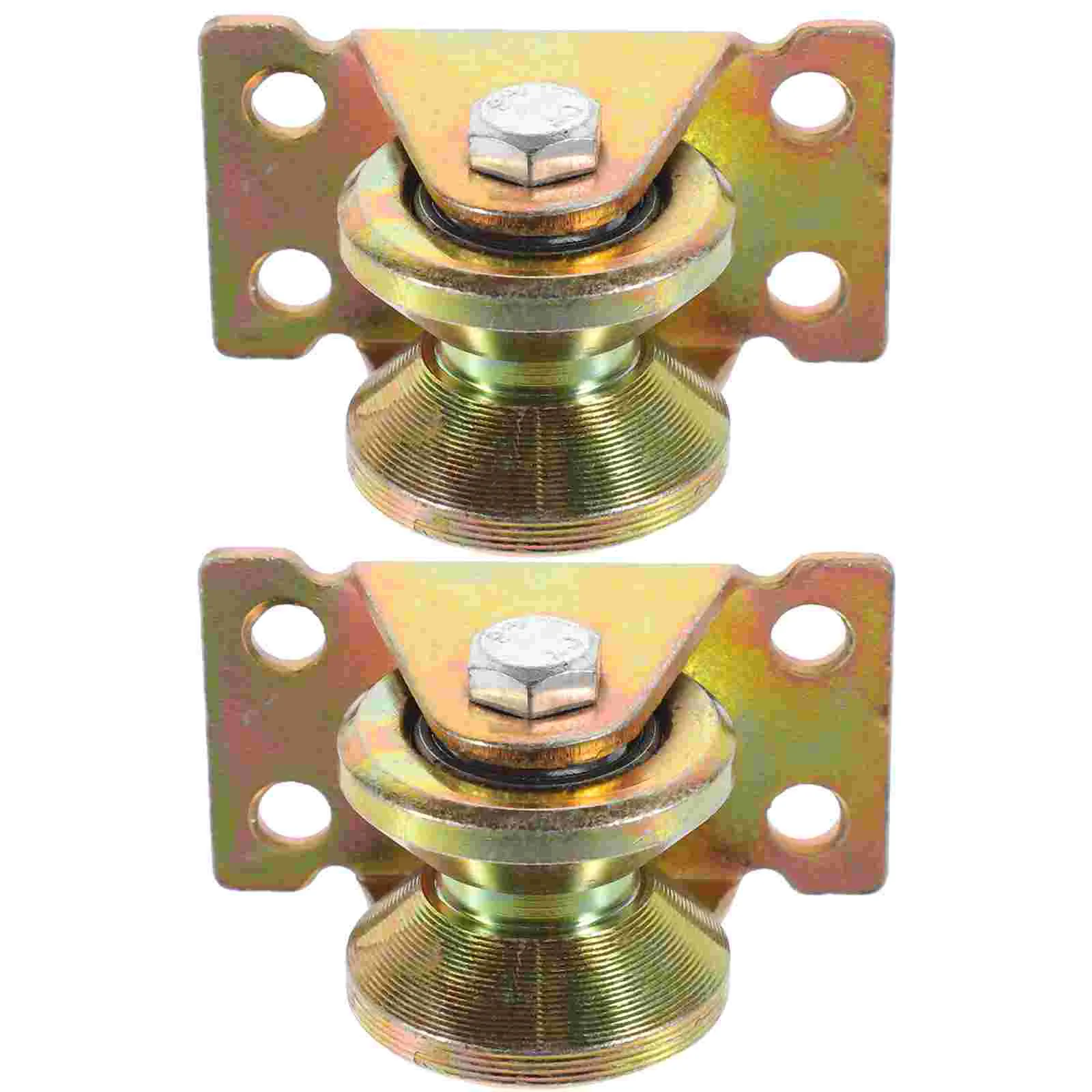 

2 Pcs V-shaped Track Pulley Pulleys Heavy Swivel Single Wheel Iron Rope Wheels Block Wire Roller