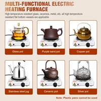 Cuisinière électrique à 5 vitesses 1000W, plaque chauffante, brûleur en fer, cuiseur de cuisine domestique, chauffe-café, appareils ménagers 3