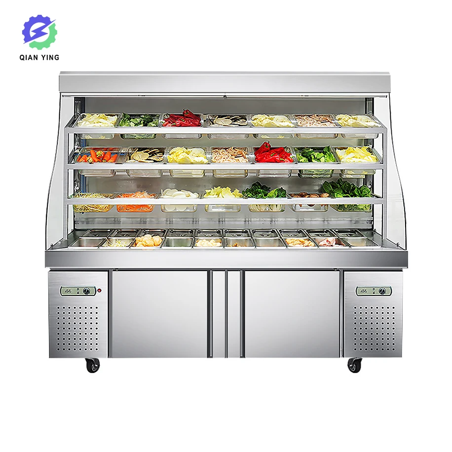 Wholesale Malatang Vegetable Fresh-keeping Display Cabinet 1300L Refrigerated Fresh-keeping Display Cabinet