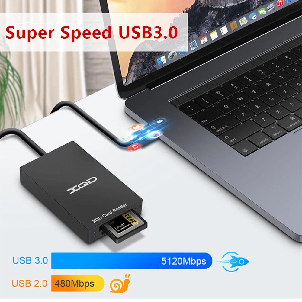 Q-BAIHE XQD Card USB 2.0 Lettore USB 3.0 ad alta velocità