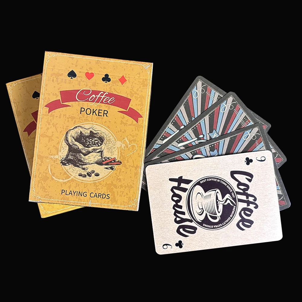 Coffee Paper Playing Cards Classic Vintage Poker Deck of Cards All Different Suit Family Gatherings, Parties and Other Occasion 3