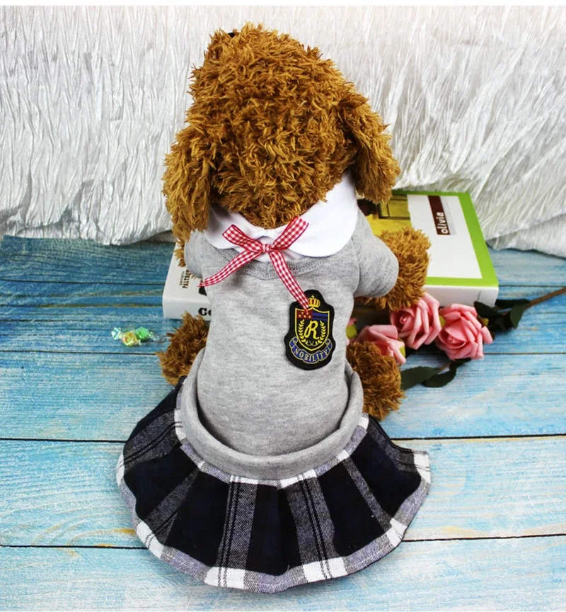 Campus Pet Dog Clothes Pet Uniform Clothing for Small Medium Dogs Costume Chihuahua Puppy Shirt Clothes for Dogs Ropa Perro