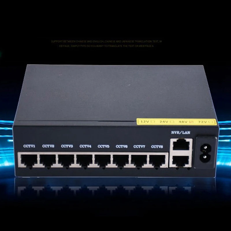 8+2 Standard POE Switch Network Splitter 10-Port Switch Wireless AP Monitoring