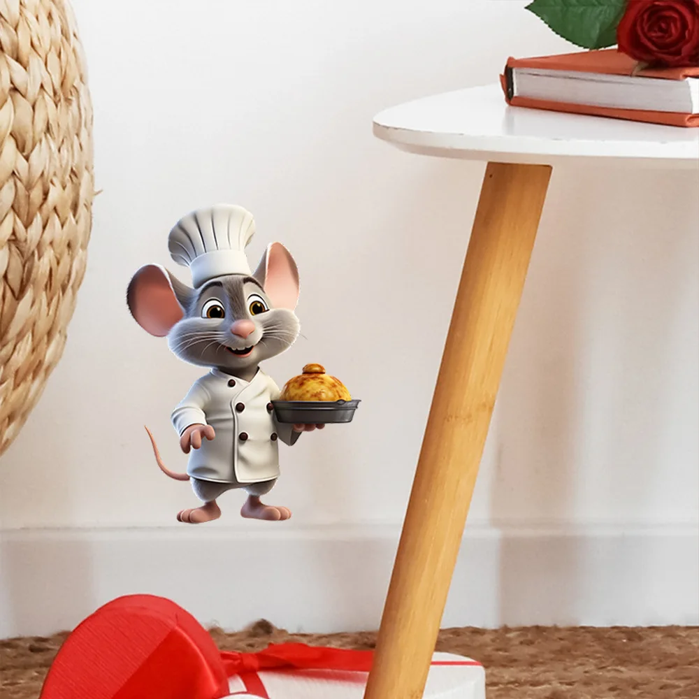 Cartoon Gourmet Little Mouse Living Room Bedroom Porch Home Background Decoration Wall Stickers Self-adhesive Decals M923 wall stickers,wall sticker