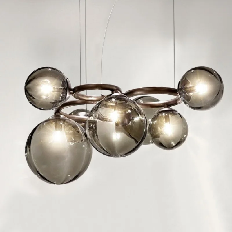 

Nordic living room lamp modern magic bean glass chandelier simple dining room bedroom kitchen design chandelier