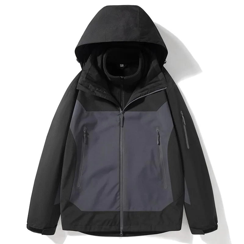 Men's Cardigan Parkas Man Jackets Motorcycle Jacket Luxury Clothing Work Wear Short Coat Camping Clothes Winter Outerwear Male