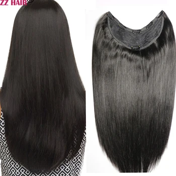 ZZHAIR 100% Brazilian Human Remy Hair Extensions 120g-200g 16"-26" U Piece WIg Clip-in Natural Straight