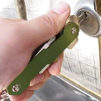 Key Holder Clip Organizer Compact Keychain Key Hard Aluminum Oxide Intelligent Flexible Aerospace Case（Random Color） 2