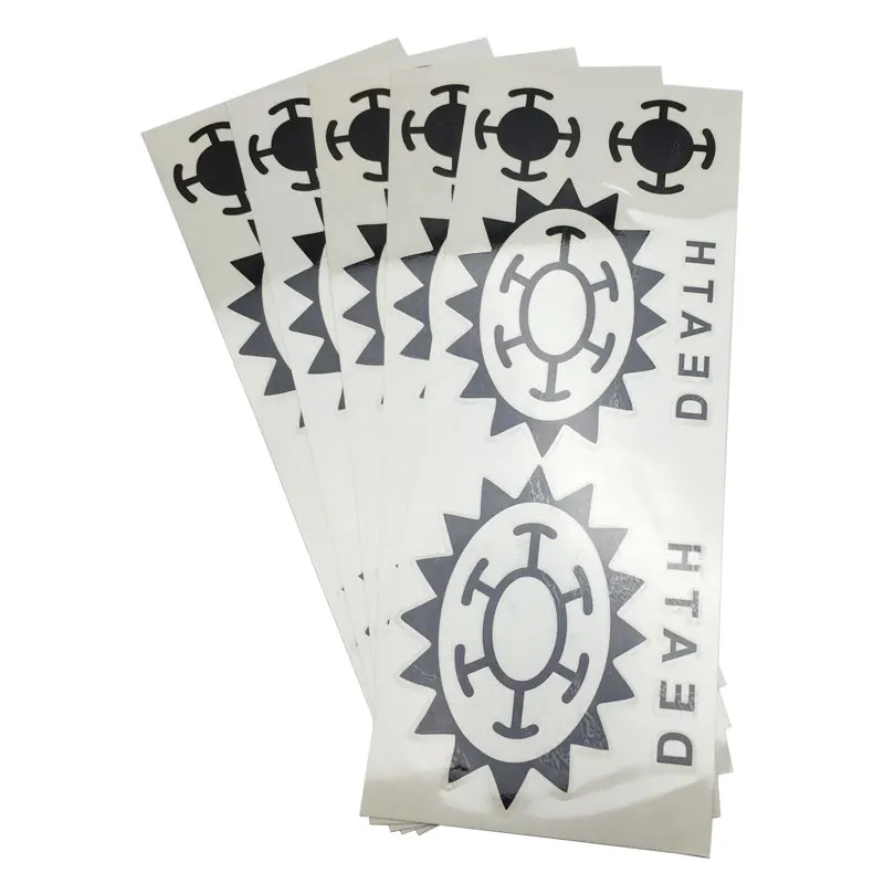 2 Pezzi/Lotto Adesivi Anime Tatuaggio Cosplay di Trafalgar Law per Uomini e Donne, Logo Trafalgar D Water Law - immagine 6