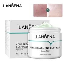 

LANBENA Acne Treatment Clay Mask Oligopeptide Acne Masks Mud Face Cream Grease Cleansing Firming Pore Remove Oil Serum Skin Care