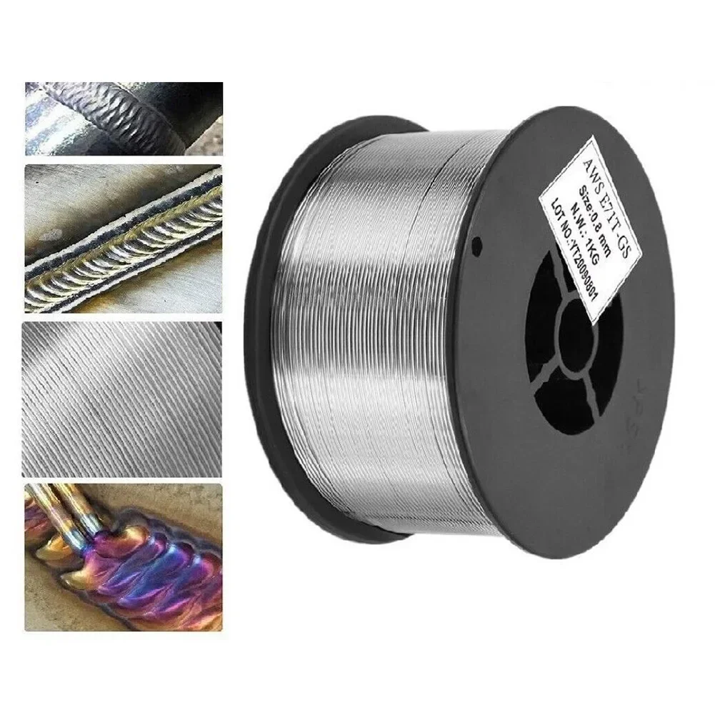 Soldering Iron Pipe Welding Iron Pipe Welding 1pcs 0.8mm Diameter E71T-GS Aluminum Flux Core Welding Wire MIG Gas-free Gasless Welding Wire Butt Accessories