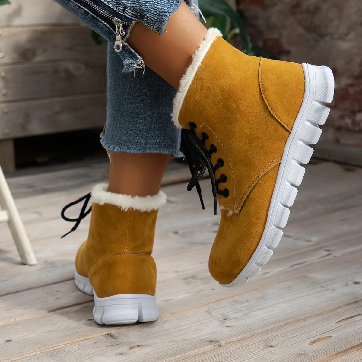 New Sports Boots 2023 Winter Women's Ankle Boots Warm Lining Women