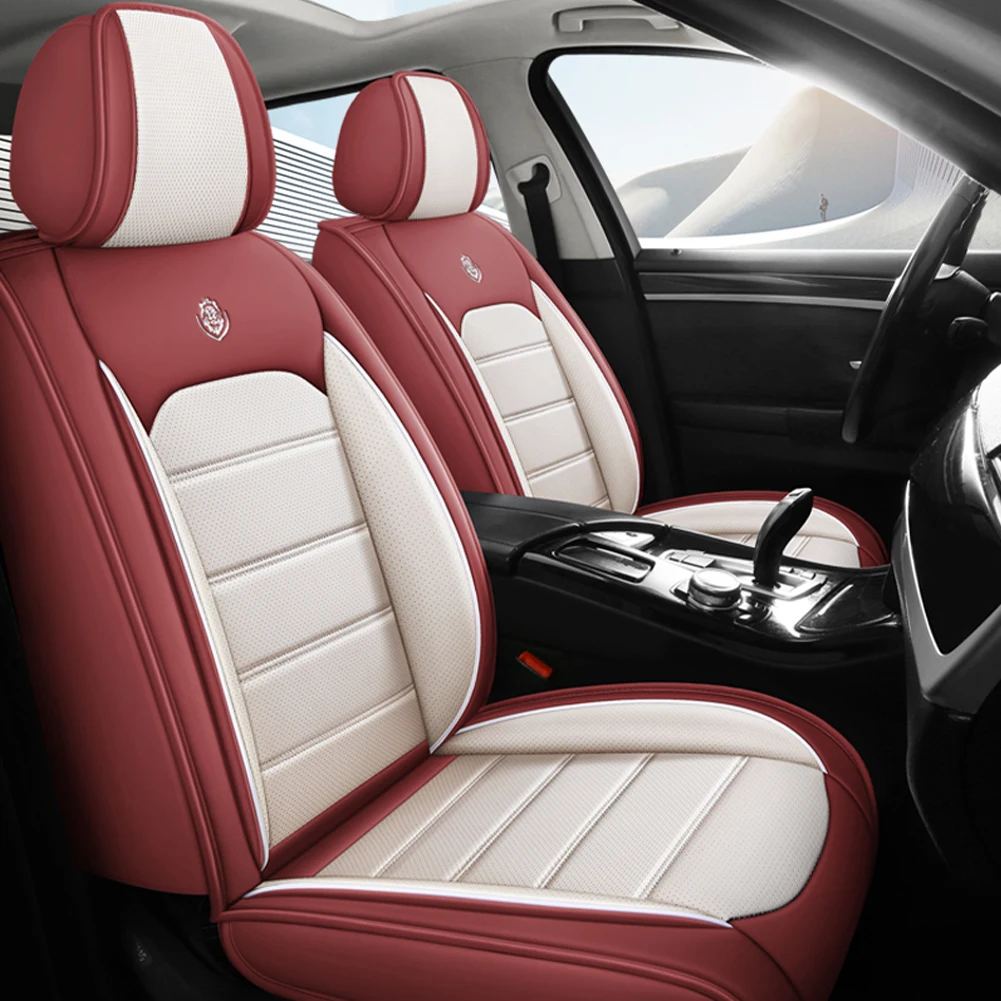 Siedzenia samochodowe pokrowce na siedzenia samochodowe oddychająca skóra PU akcesoria do wnętrz samochodowych poduszka ochronna na fotel