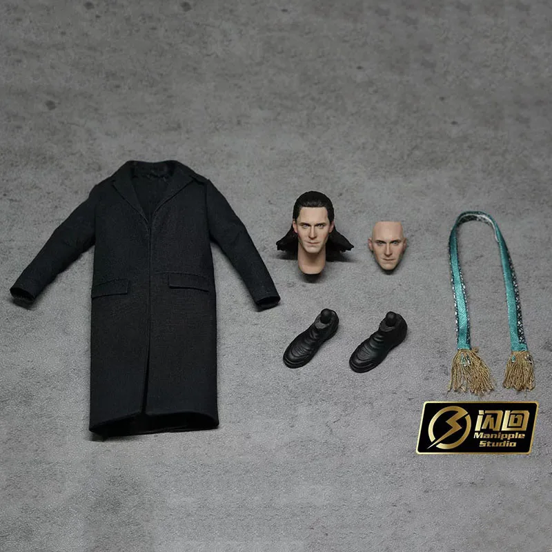 

1:12 Scale Model Tom Double Head Sculpts Coat Shoes Set Hiddleston Fit 6 Inch SHF Male Soldier Action Figure Body Dolls Fans