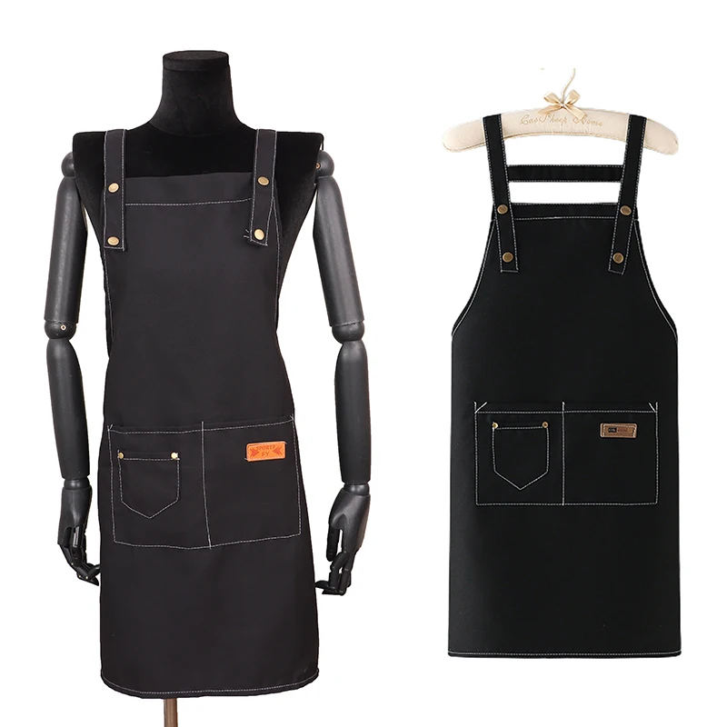 

Модный фартук, рабочая одежда, мужской брезентовый фартук, ковбойский фартук для работы в ресторане, водонепроницаемый фартук