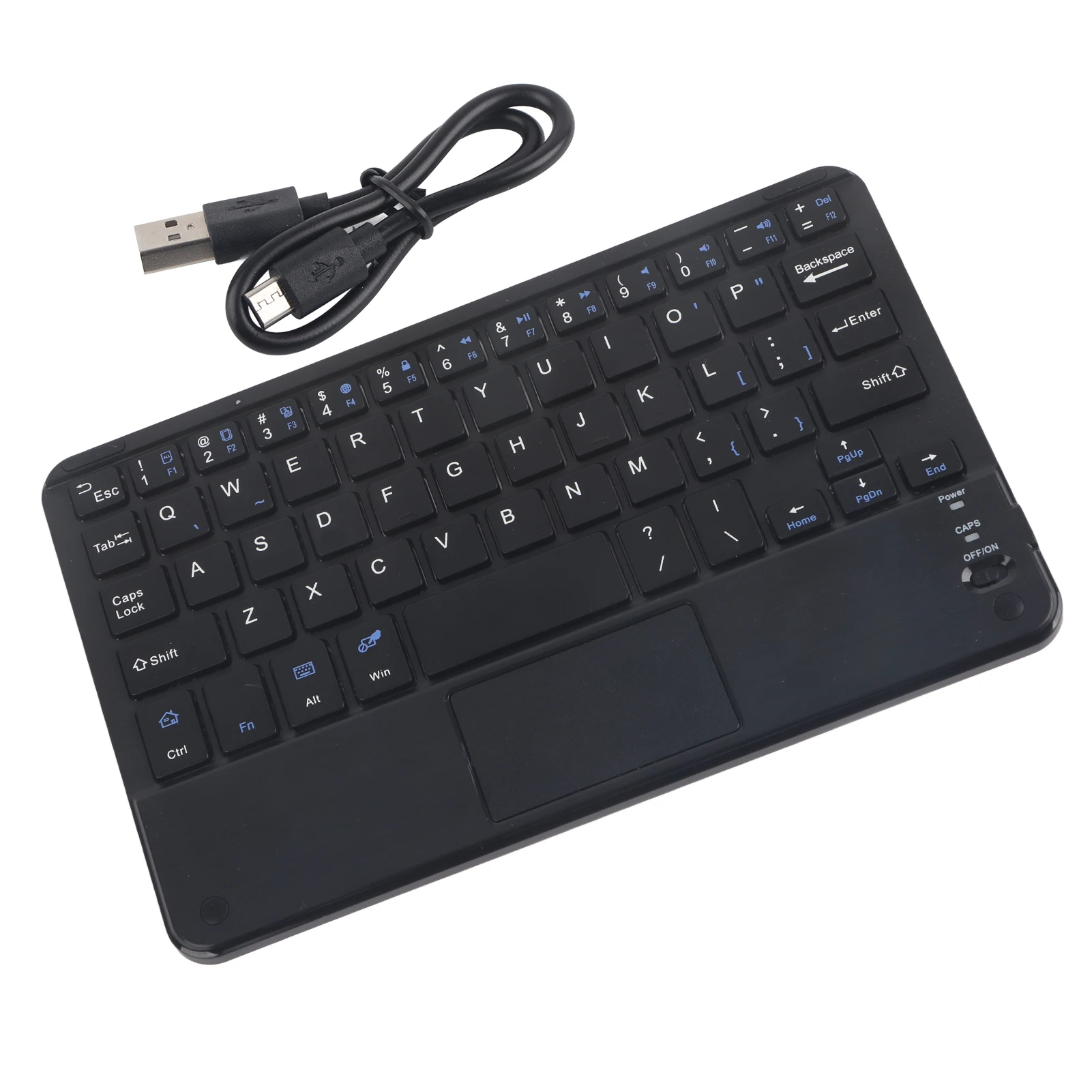 Mini teclado Bluetooth inalámbrico ultradelgado con panel táctil para Windows, PC, tableta Android, mini teclado bluetooth, teclado inalámbrico