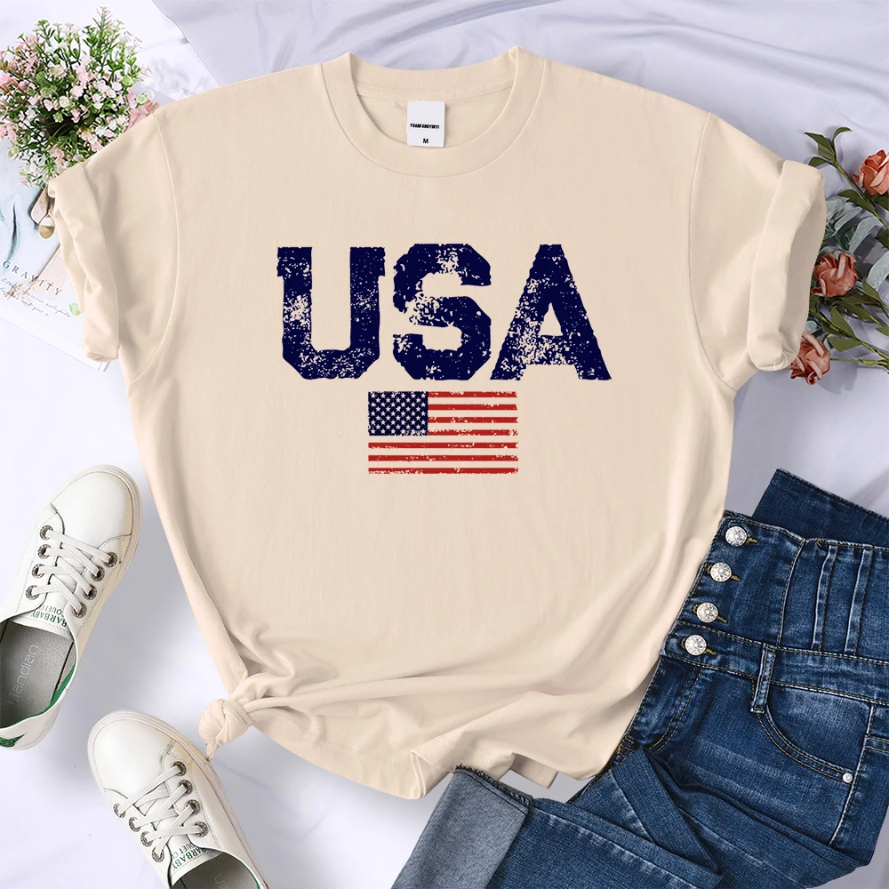 thumbnail image 2 of Womens Fourth Of July Outfit American Flag Top Women Womens Patriotic Tees Fourth Of July Dog Shirt 2 of 13