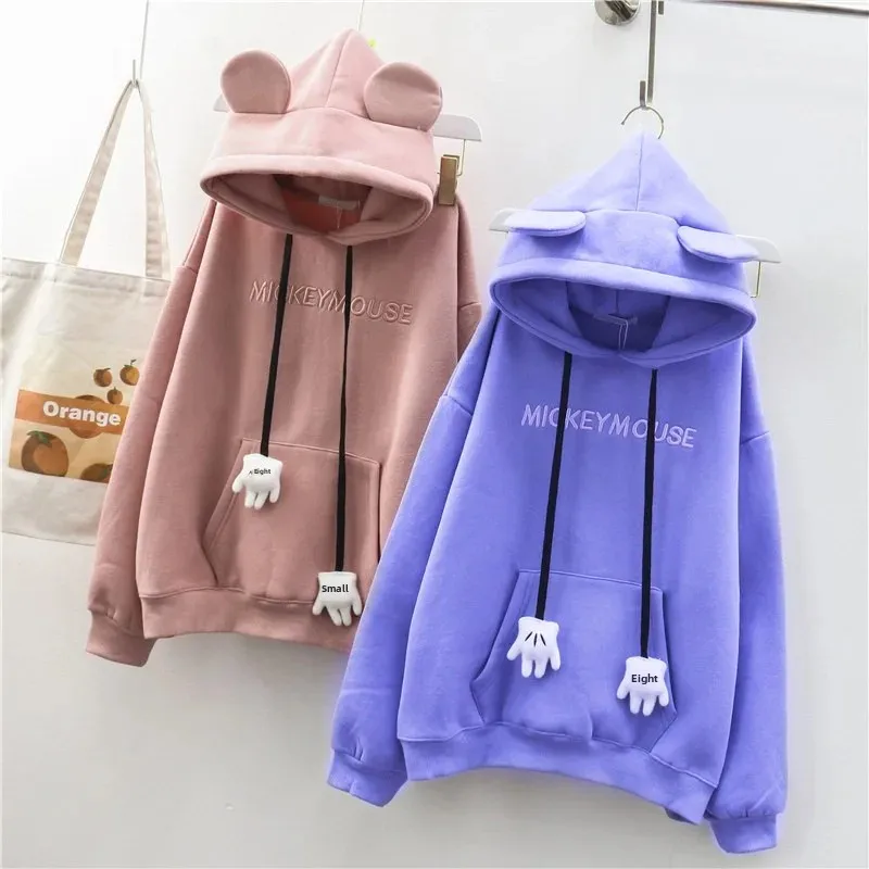 المرأة هوديي مبطن بالصوف فضفاضة تناسب عارضة نمط العلوي معطف الشتاء وصول جديد حجم صغير أعلى مادة لينة مريحة