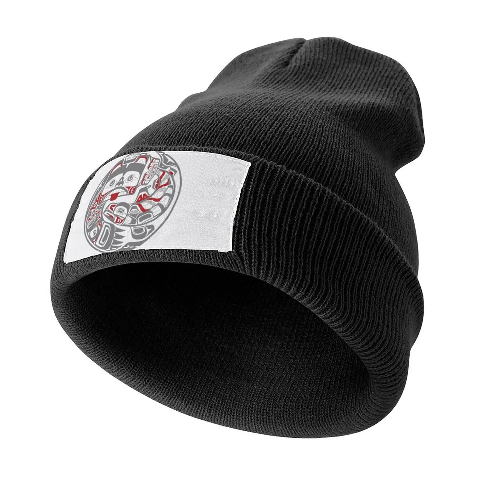 

Bear and Salmon, in gray Knitted Cap western hats summer hats Anime Hat Girl'S Hats Men's