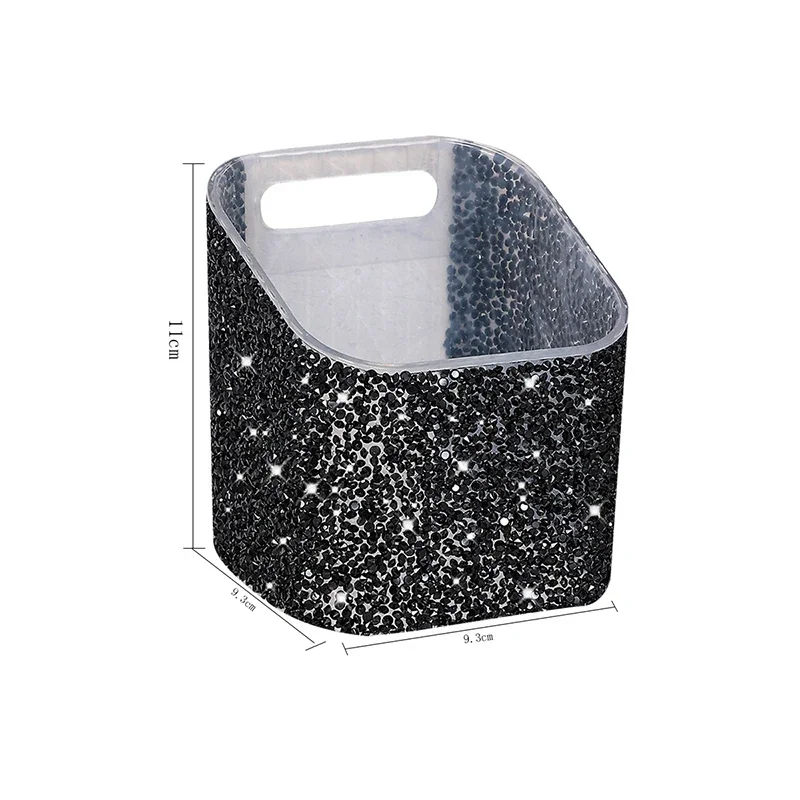 Luxury Rhinestone Wall Mounted Toothbrush Holder Bathroom Storage Holder Non Perforated Toothpaste Kitchen Accessories
